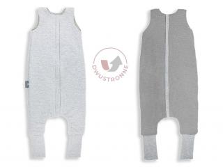 Dwustronny Śpiworek z Nóżkami - Melanżowy Szary 3-4 lata 2.5Tog | Sleepee