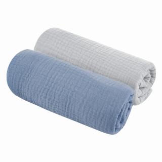 Muślinowe pieluszki bawełniane 2pk Grey/Petrol | Sleepee