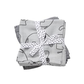 Otulacze muślinowe -  Contour Grey 2szt | Done by Deer