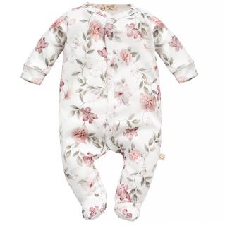 Pajac niemowlęcy Organic Cotton - Boho Flowers Pink | Yosoy