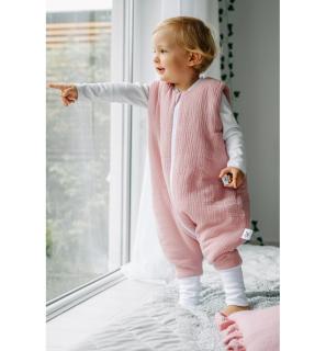 Śpiworek muślinowy z nogawkami dla dzieci – Pink 6m-2.5L 1.9Tog | Pulp