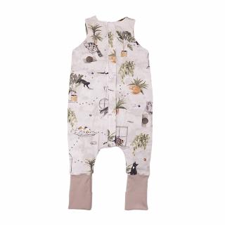 Śpiworek z nogawkami Organic Jersey – Meow Stories 2,5-6L 2.5Tog | Makaszka