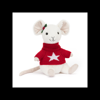 Wesoła Myszka w Czerwonym Sweterku 18 cm | JellyCat