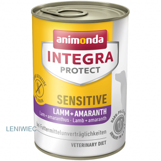 Animonda Integra Protect SENSITIV - dla psów wrażliwych; Jagnięcina, amarantus Karma weterynaryjna dla psa wrażliwego w postaci puszki 400g