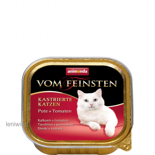 Animonda vom Feinsten - szalka KASTRAT z indykiem i pomidor Karma mokra dla kota wykastrowanego w postaci szalki 100g