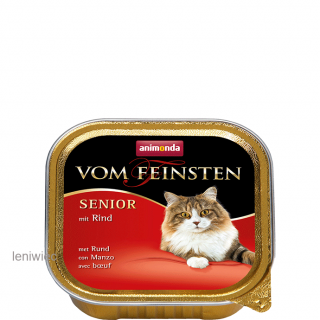 Animonda vom Feinsten - szalka SENIOR z wołowiną Karma mokra dla starszego kota w postaci szalki 100g