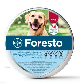 BAYER FORESTO Obroża dla psa przeciw kleszczom i pchłom powyżej 8 kg