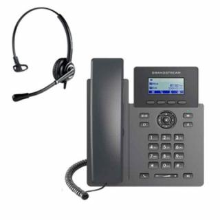 Telefon VoIP z słuchawką call center Grandstream GRP 2601 + Platora Pro-M