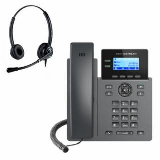 Telefon VoIP z słuchawką call center Grandstream GRP 2602P + Platora Pro-D