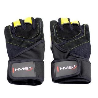 RST01 BLACK/YELLOW ROZM. S RĘKAWICE NA SIŁOWNIĘ HMS