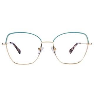 Katla Green Okulary metalowe, damskie