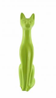 Figurka Kot Zielony Duży kot ceramiczny