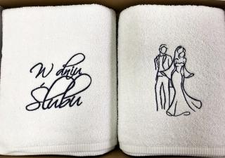 Komplet ręczników na Ślub Zestaw ręczników na prezent ślubny