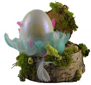 Stroik wielkanocny kompozycja jajko rękodzieło Dekoracja świąteczna na stół
