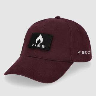 VIBE CO. Velcro Hat Burgundy