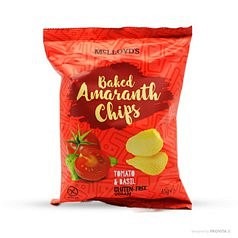 Chipsy amarantusowe z pomidorem i bazylią 65g