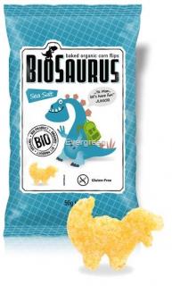 Chrupki kukurydziane pieczone z solą morską BIO 50g BioSaurus