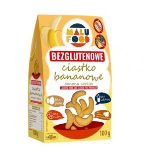 Ciastka kruche bananowe bezglutenowe bez cukru 100g Malu Food