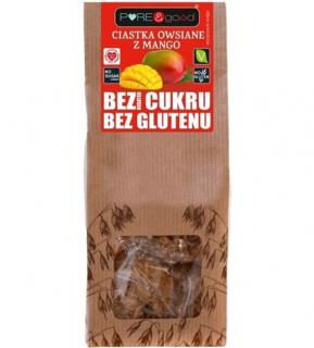 Ciastka owsiane z mango bezglutenowe bez cukru 150g PURE  GOOD