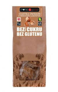 Ciastka owsiane z orzechami laskowymi bezglutenowe 150g PURE  GOOD