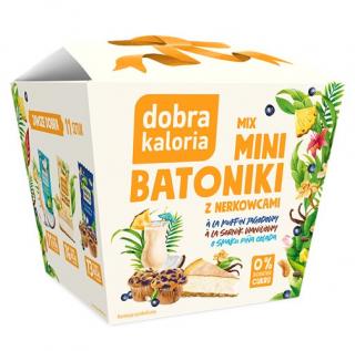 Mini batoniki z nerkowcami mix 3 smaków 187g Dobra Kaloria