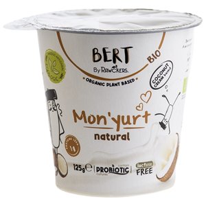 Roślinny jogurt kokosowy naturalny bez cukru BIO 125g BERT