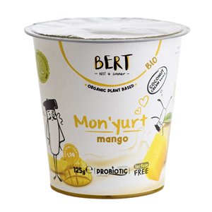 Roślinny jogurt kokosowy z mango BIO 125g BERT