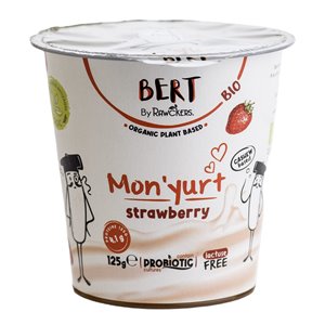 Roślinny jogurt z nerkowców z truskawką BIO 125g BERT