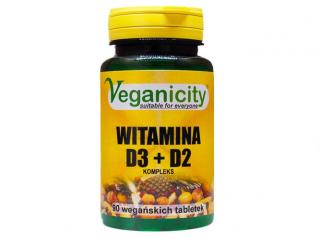 Suplement diety Veganicity Witamina D3 800iu+D2 800iu 90 tabletek