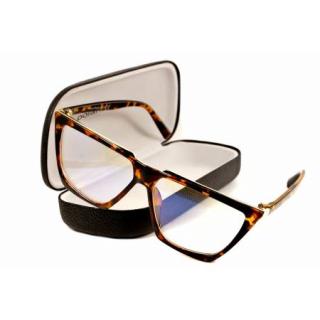 Damskie okulary antyrefleksyjne w panterkę PolarZONE 916k-13 + Etui PolarZONE 916k-13