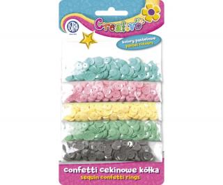 Confetti cekinowe kolory pastelowe 1000szt Astra nr 79
