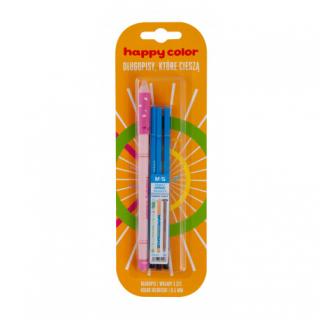 Długopis wymazywalny Happy Color Bużki różowy + 3 wkłady