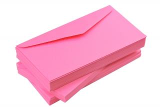 Koperty kolorowe różowe fluo 80g DL 10 szt nr 79