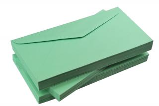 Koperty kolorowe zielone  pastelowe  80g DL 10szt nr 10