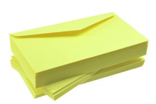 Koperty kolorowe żółte cytrynowe 100g DL 10szt nr 85