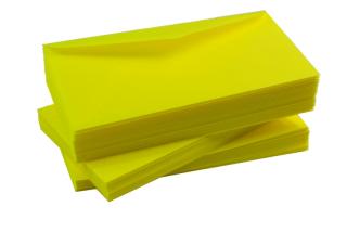 Koperty kolorowe żółte fluo 80g DL 10szt nr 60