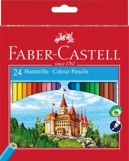 Kredki ołówkowe 24 kolory zamek Faber Castell 120124