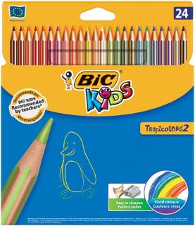 Kredki ołówkowe  Bic Tropicolor   24 kolory