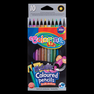 Kredki ołówkowe metaliczne 10 kolorów Colorino