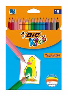 Kredki ołówkowe niełamliwe Bic Tropicolor 18 kolorów