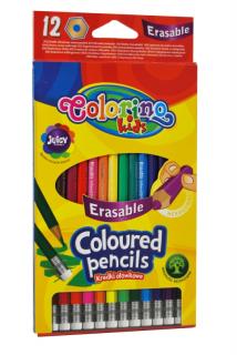 Kredki ołówkowe wymazywalne 12 kolorów Colorino