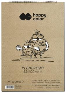 Szkicownik na spirali Happy Color Plenerowy A4 70 arkuszy 90g