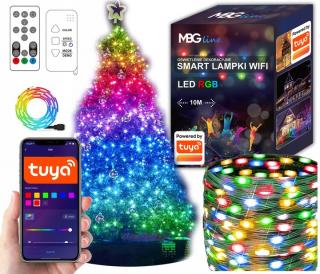 Lampki choinkowe MBGLine na zewnątrz 20m - 200 lampek Lampki Choinkowe SMART taśma LED WIFI TUYA 20m USB