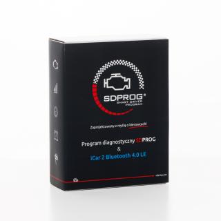 Program do diagnostyki samochodu SDPROG + Interfejs iCar2 Bluetooth BT 4.0 LE ELM327 OBDII Program SDPROG + Interfejs iCar2 Bluetooth BT 4.0 LE ELM327 OBDII