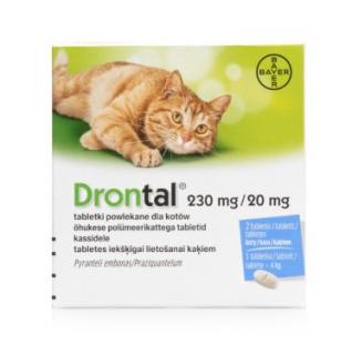 Bayer DRONTAL tabletki odrobaczające dla kota 2tbl
