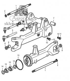 Przegub kulowy John Deere LEWY 315MM AL39315 AL178072