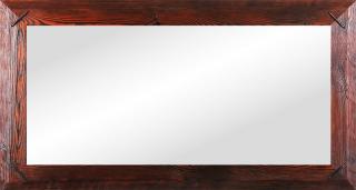 Lustro w drewnianej ramie 110 x 60 cm - mahoń