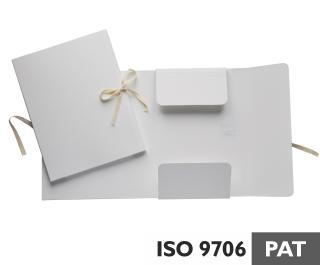 Teczka wiązana  supermocna z kartonu Carta Rocca ISO 9706