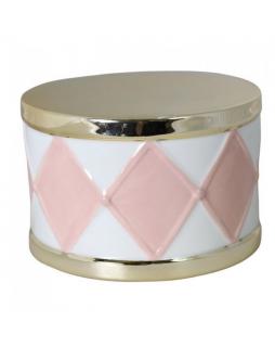 Dekoracja - bębenek ceramiczny Ø 15,5 cm Różowy