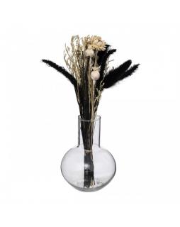 Dekoracja - suszone kwiaty w wazonie FLOS Przeźroczysty